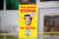New Line Cinema The Stupids VHS tape, 1990s comedy film with red case and black label showing title text