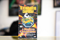 UFC A Night of Champions VHS screener with yellow Ultimate Fighting Championship title orange flame effects original octagon logo and Trimark Home Video release