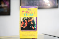 Yellow The Wonder Years VHS with purple accents Emmy Award banner blue red title three young stars photo USA Today quote and two episodes listed