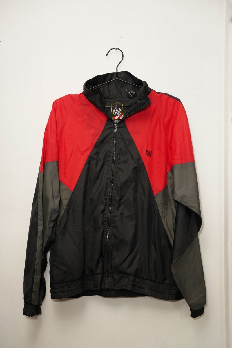 USA Black and Red Windbreaker - Keep It Classic