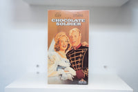VHS The Chocolate Soldier gold cover Nelson Eddy military uniform Risë Stevens bridal gown THE CHOCOLATE SOLDIER white text MGM/UA
