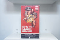 VHS The Eagle Has Landed red cover CBS Fox Video Michael Caine German uniform Donald Sutherland Robert Duvall gold eagle emblem white title text