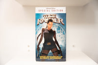 VHS Lara Croft Tomb Raider Special Edition Paramount Angelina Jolie tank top dual pistols braid mystical symbol TOMB RAIDER gold text