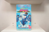 VHS Weekend at Bernie's II turquoise tropical cover McCarthy glasses Bernie sunglasses beach chair parrot Silverman scuba Weekend at BERNIE'S II pink text