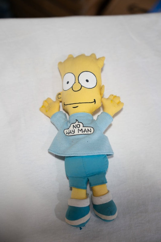 Vintage 1990 Bart Simpson 10" Plush "No Way Man" The Simpsons Matt Groening - Keep It Classic