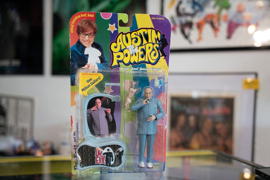 Vintage 1999 McFarlane Toys Austin Powers Ultra “Cool” Action Figures – Dr. Evil & Mr. Bigglesworth (Voice Chip Edition) - Keep It Classic