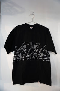 Crazy Shirts 1980s Hawaii rowing shirt in large size, featuring printed graphic design on front of heather gray cotton fabric