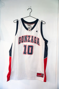 Colosseum Athletics Gonzaga Bull Dogs college basketball jersey in large size, navy blue with white text and logo across chest