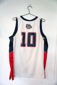 Colosseum Athletics Gonzaga Bull Dogs college basketball jersey in large, featuring team logo and colors on front panel