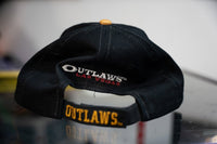 Drew Pearson XFL Las Vegas Outlaws black baseball cap with embroidered logo, early 2000s