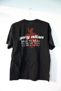 Gary Allan Man to Man vintage band shirt, size large, with faded graphic print on front