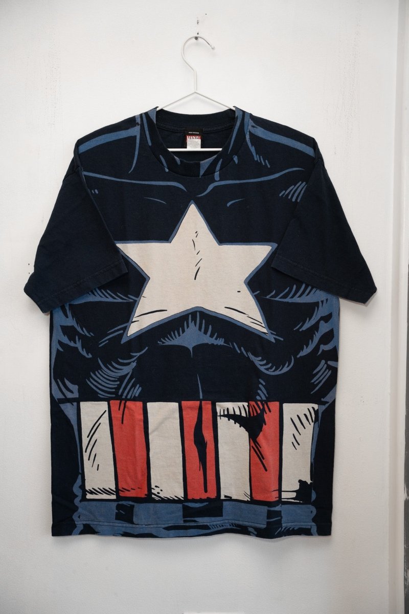 Vintage Marvel Mad Engine Captain America Shirt - Keep It Classic