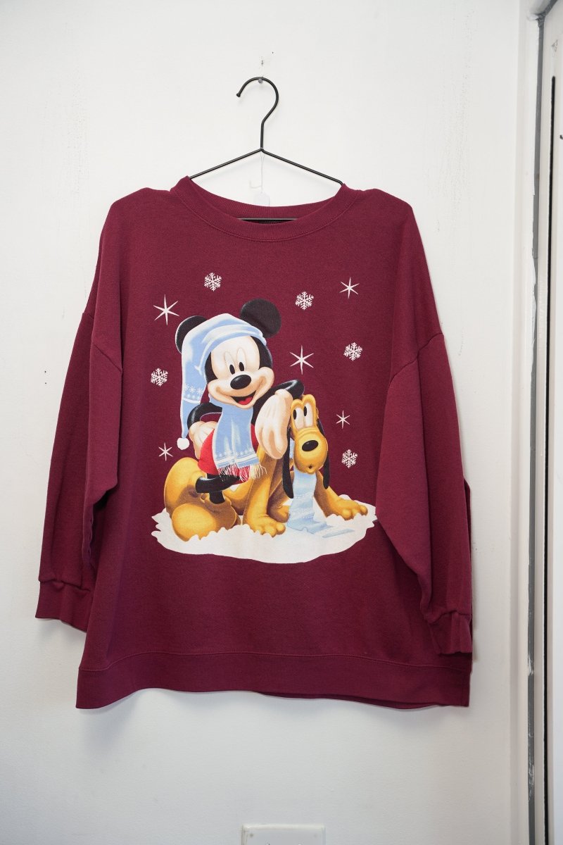 Vintage Mickey Mouse and Pluto Christmas Sweater XL - Keep It Classic