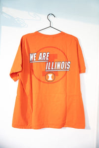 Nike Illinois athletic shirt in extra large size, displayed flat showing the front logo and text design on fabric
