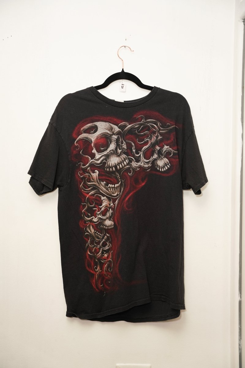 Vintage Skulls Black and Red Shirt - Keep It Classic