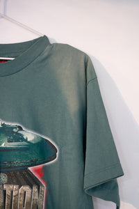 Star Wars Federation Battleship promo shirt in large with visible sun fading on front graphic and collar area