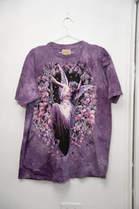 Vintage Y2K 2001 The Mountain Fairy Angel Pixie Purple Tie Dye Shirt - Keep It Classic