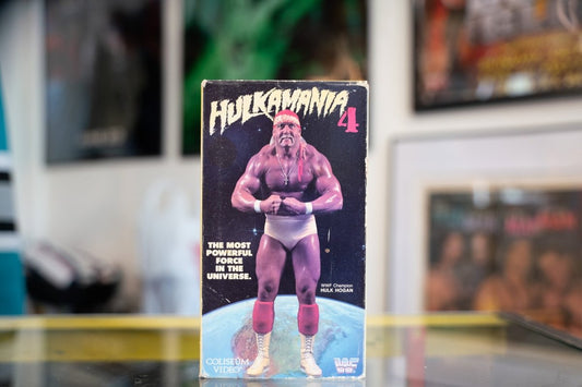 WWF Coliseum Video Hulkamania 4 VHS tape with wrestling action artwork on the cover, 1990s era