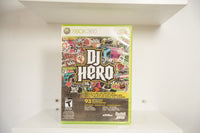 Xbox 360 DJ Hero case colorful sticker graffiti artwork DJ Hero text 93 Original Mixes Activision Guitar Hero Xbox Live Teen