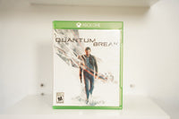 Xbox One Quantum Break case man dark jacket reality fracturing glass shards QUANTUM BREAK black text white background Mature
