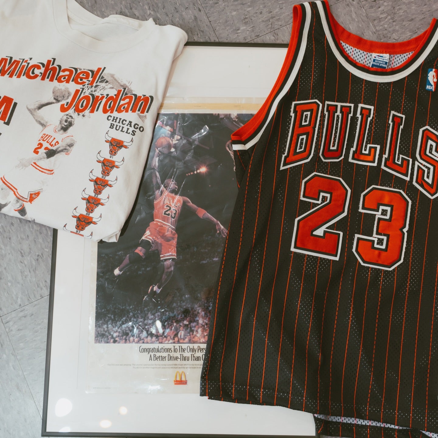 Stitched Chicago Bulls Michael Jordan Mitchell and Ness jersey
