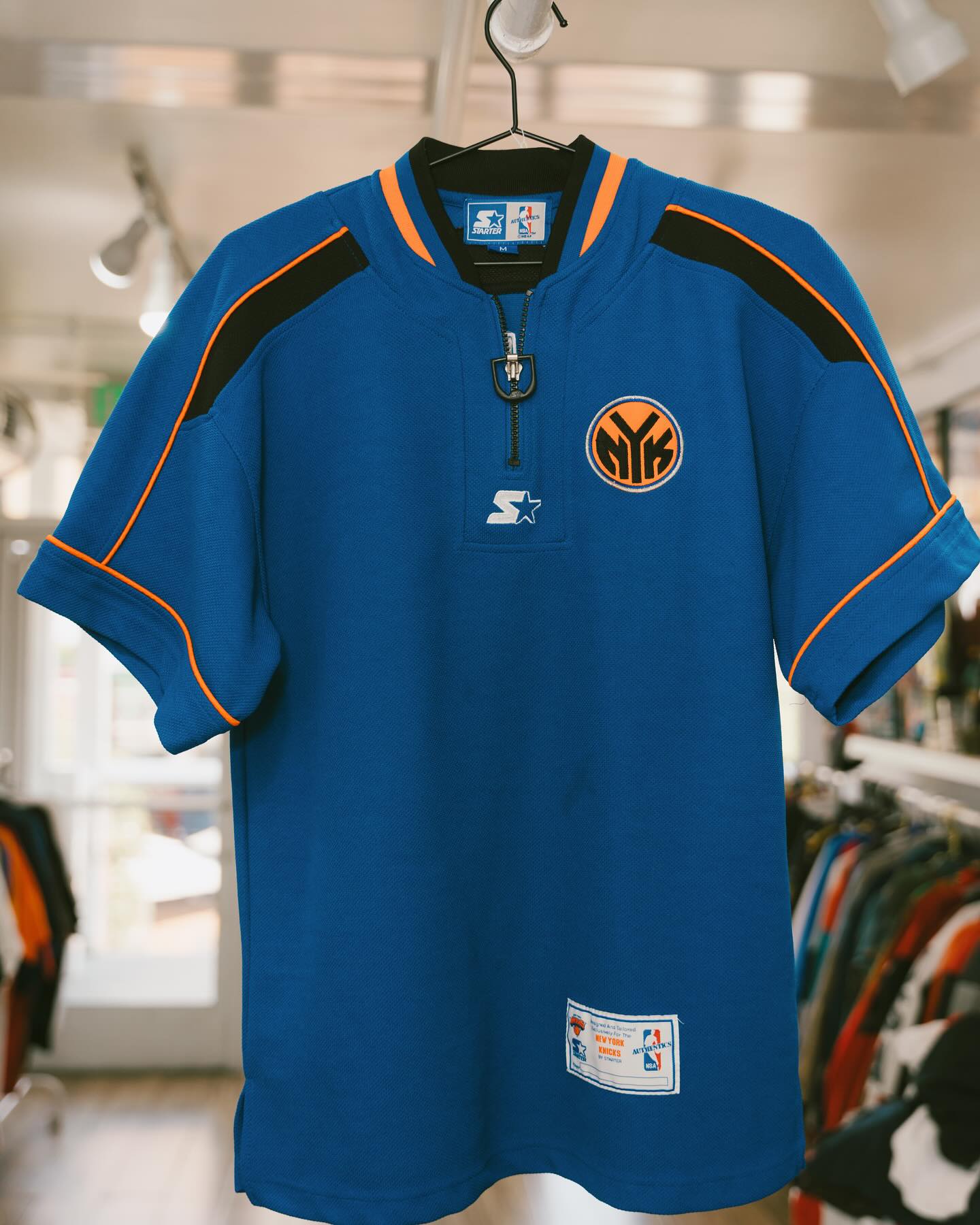 90s Starter Knicks warm-up quarter-zip