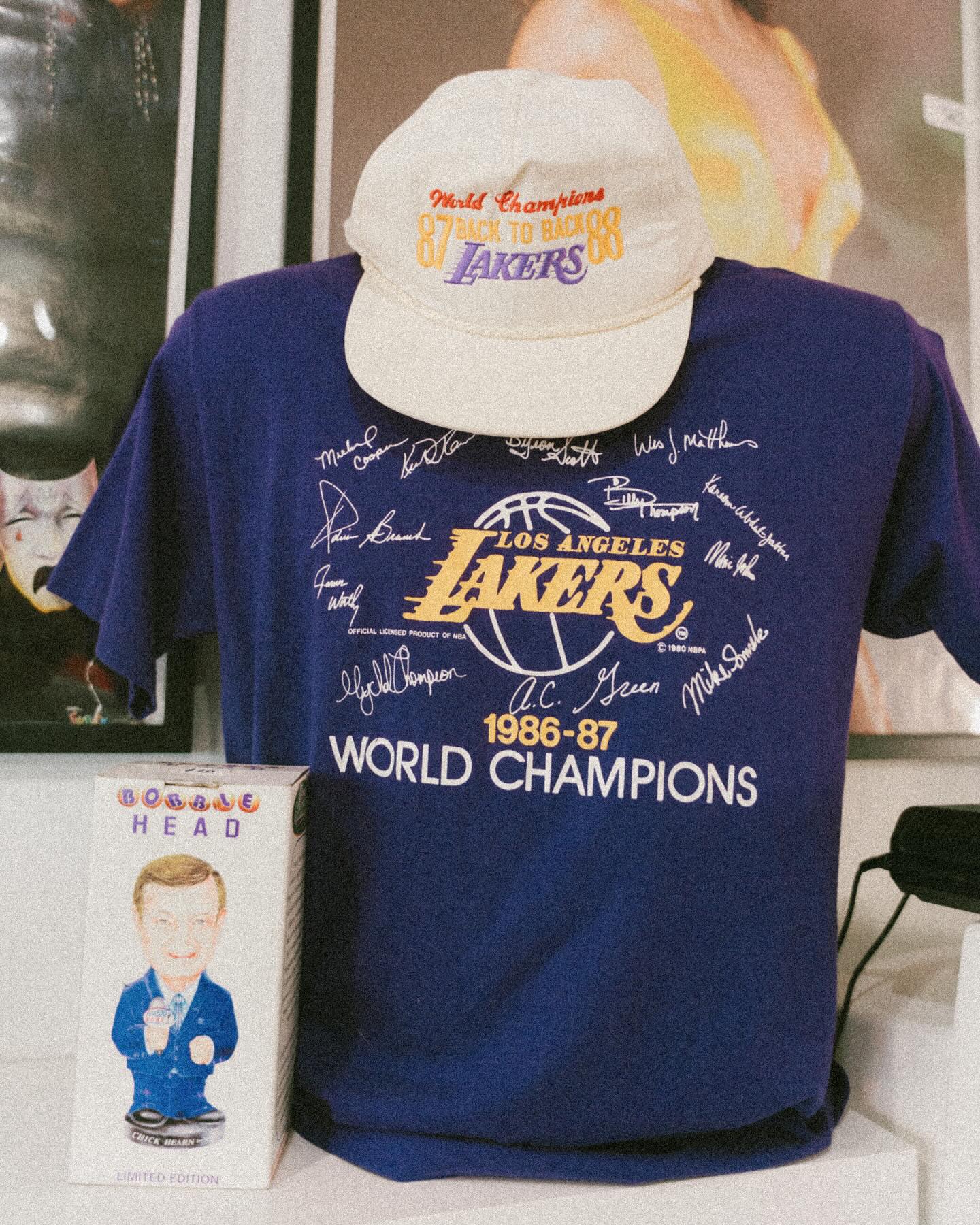 1987-88 Back to Back Lakers championship memorabilia